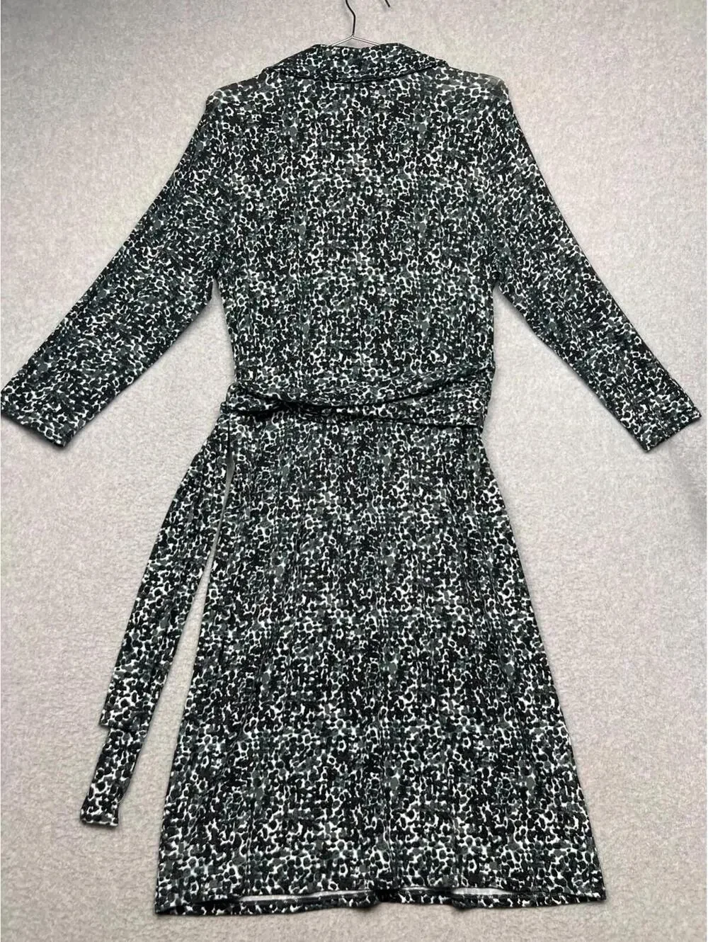 Ann Taylor Faux Wrap 3/4 Sleeve Dress Womens 12 Stretchy Casual Office Work